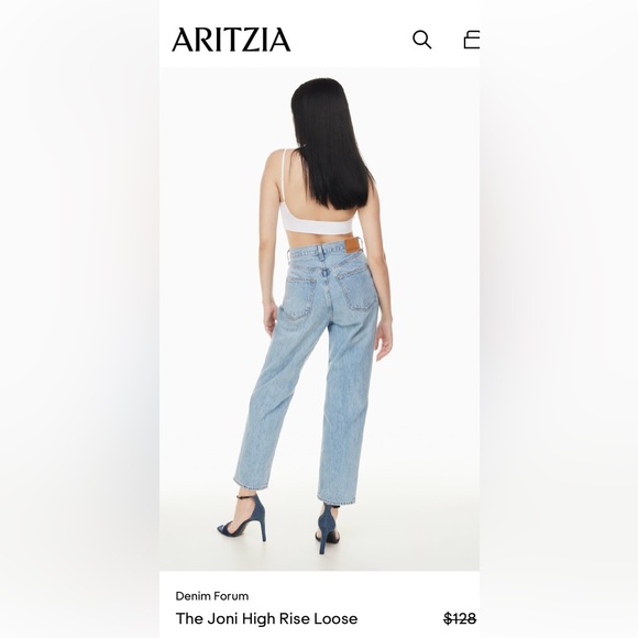 Denim Forum Sz 24 The Joni High Rise Loose Jeans 29L from Aritzia in Size 24 - Picture 3 of 16
